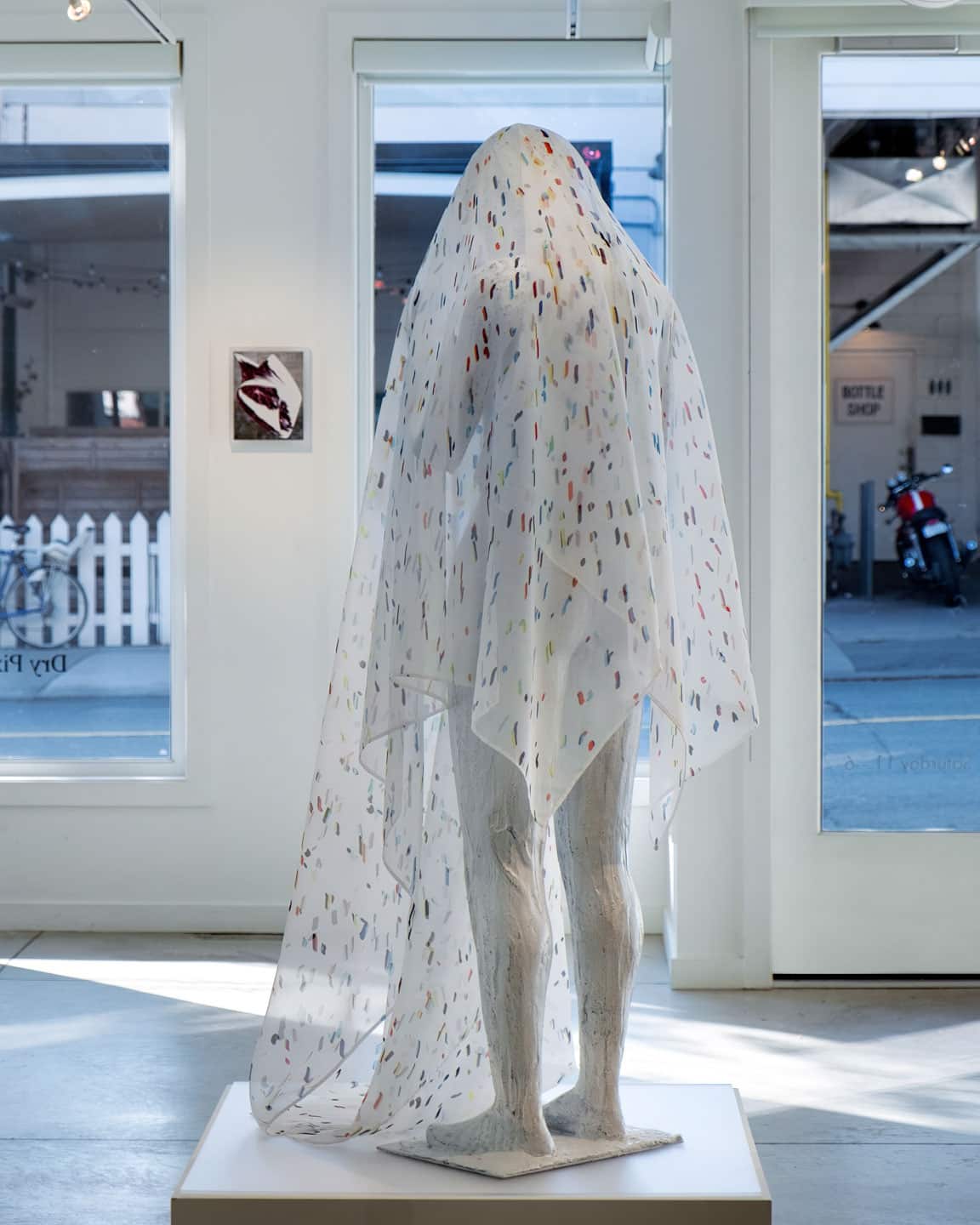 Alex Fischer, FRONT: Lichen, 2013. REVERSE: Shellfish Cells, 2013 install at Dry Pixels and Wet Molecules, O'Born Contemporary